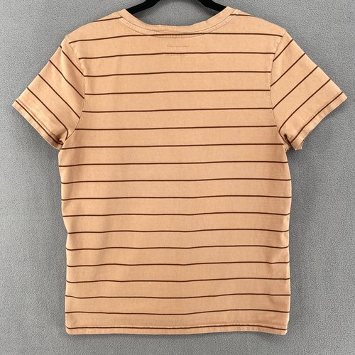 Camiseta Pact Algodón Orgánico Manga Corta Cuello en V Mujer M Rayas Bronceado Neutro - Imagen 2 de 10