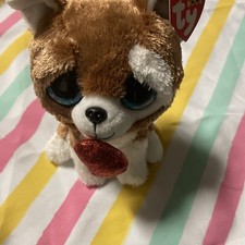 Ty Beanie Boos Smootches the Dog for Valentine's Day 9” Plush TySilk W Tag