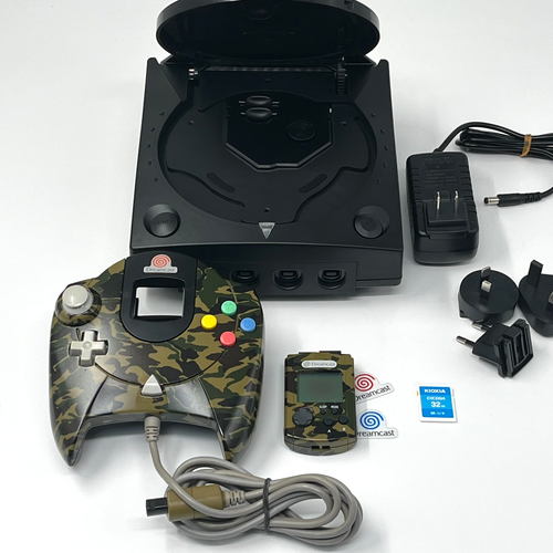 SEGA Dreamcast Black console system with Camouflage pad [GDEMU] for my friend