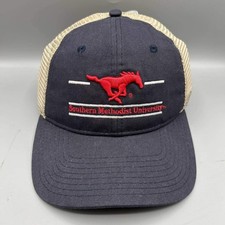 Southern Methodist University Trucker Hat Men Blue The Game Snap Back Cap New