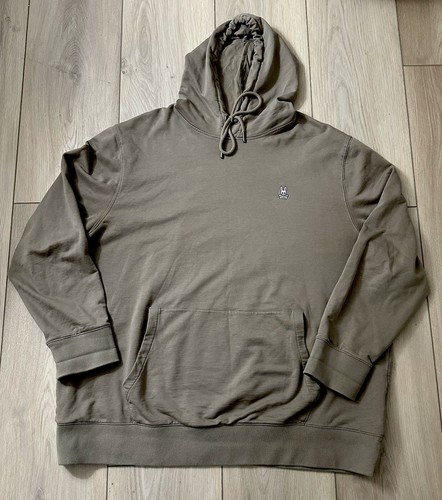 Psycho Bunny Herren 2XL Häschen Logo Jacke Pullover Hoodie XXL hellbraun khaki gebraucht, in einwandfreiem Zustand