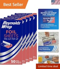 Wrap Pre-Cut Pop-Up Aluminum Foil Sheets, 14x10.25 Inch, 250 Total for Cooking