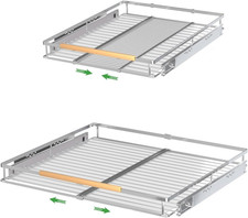 Expandable Pull Out Drawer Cabinet Organizers, Heavy Duty Slide Out Storage Shel