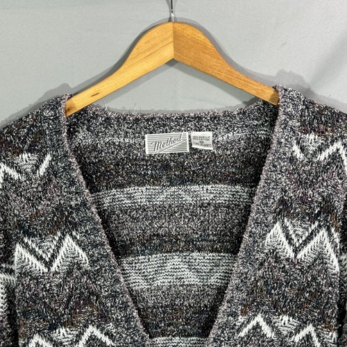 Method Sweater Cardigan Mens Medium Button Up Chevron Knit Korea - Picture 3 of 5