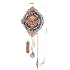 ROKR 3D Wooden Puzzle Time Art Romantic Notes Wall Clock Model Toys for Children