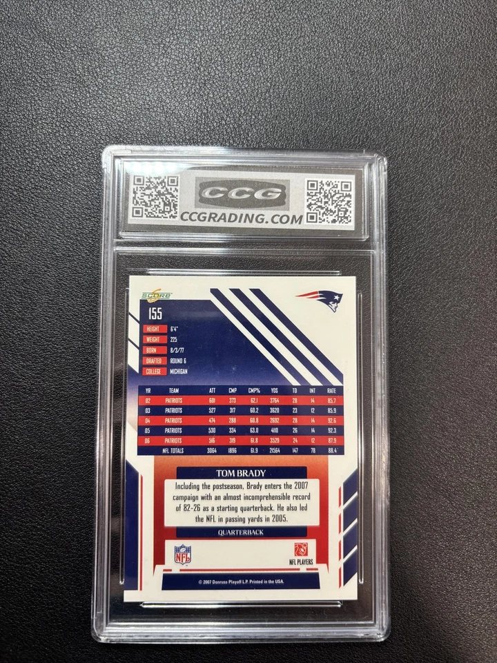 Tom Brady 2007 Score CCG 10 - Image 2 of 2