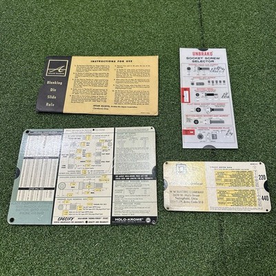 Vintage Pocket Slide Chart Slide Rule Lot Electrician/Engineer Conversions Motor