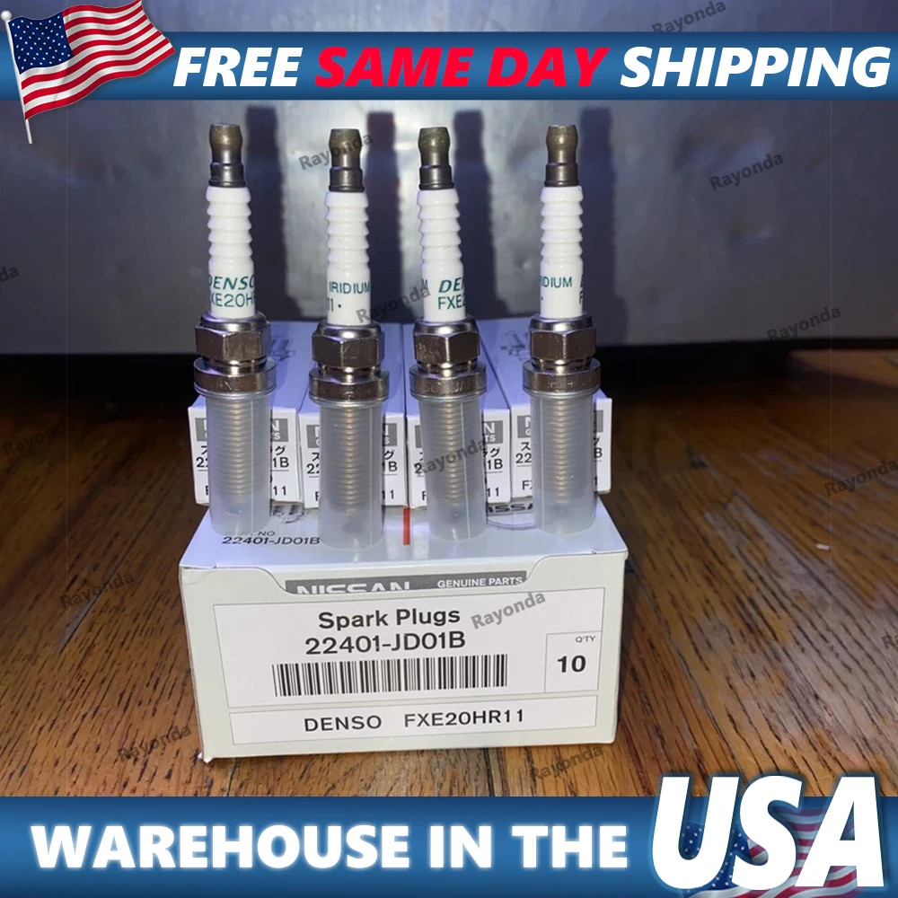 Set Of 4 FXE20HR11 Denso Iridium Spark Plug For Nissan Altima Sentra 22401-JD01B