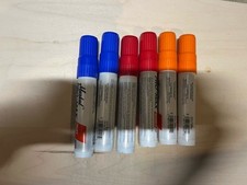 Paint Marker, Pro Max Jumbo Tip, 6 Total, 2 Blue, 2 Red, 2 Orange