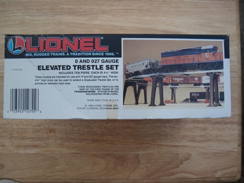 NEW Lionel 6-12755 For O / O-27 Gauge Elevated Trestle Set (Set of 10) - Picture 5 of 9