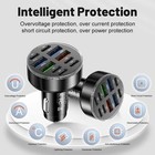 LED Display Car Charger Adapter with 10 Ports for Safe Travel Charging