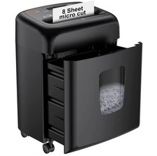 Bonsaii 8 Sheet High Security Micro Cut Paper Shredder with 4 Gallon Pullout Bas