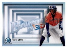 2022 Bowman Chrome #B3D-18 Pedro Leon Bowman in 3D Houston Astros