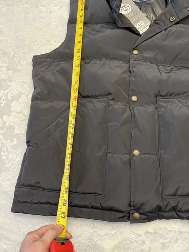 Lands’ End Med 38-40 Black Down Vest Silver Premium Down 600 Fill Hyper Dry New - Picture 8 of 8