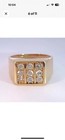 Men’s 14K Diamond Cluster Ring 9 Diamonds .90 Carat T.W. 14K Yellow Gold