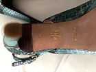 Cole Haan Women's Teal Snake Skin Platform Peep Toe Slingback Sandals 6.5 — photo 4