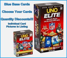2024 Uno Elite NFL Core - BLUE base - Pick Your Card - Quantity Discounts
