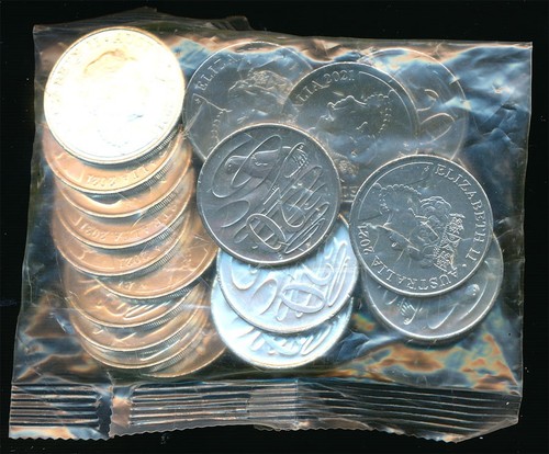 Australia: 2021 20c UNC Lot of 20 in Sealed Bag