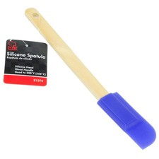 Chef Craft 21374 Silicon Spatula Small w/ Wooden Handle Color May Vary (3-Pack)