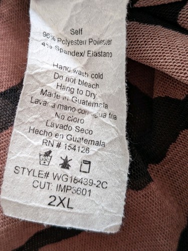 Chaqueta Haute Fox Top Encogido de hombros para mujer 2X Malla Marrón Negro Estampado de Tigre Sexy Corbata Transparente - Imagen 8 de 11