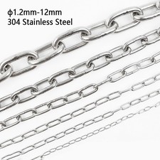 304 Stainless Steel Short /Long Link Chain 1.2-12mm Marine Grade Lifting Chains