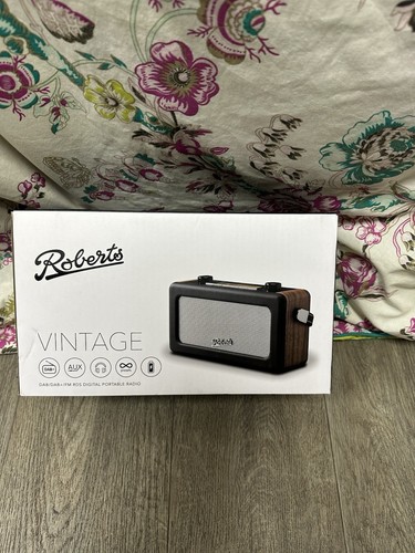 ROBERTS Vintage Tragbares DAB Radio - Schwarz - Neu Originalverpackt