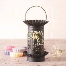Mini Wax Warmer with Willow and Sheep in Kettle Black
