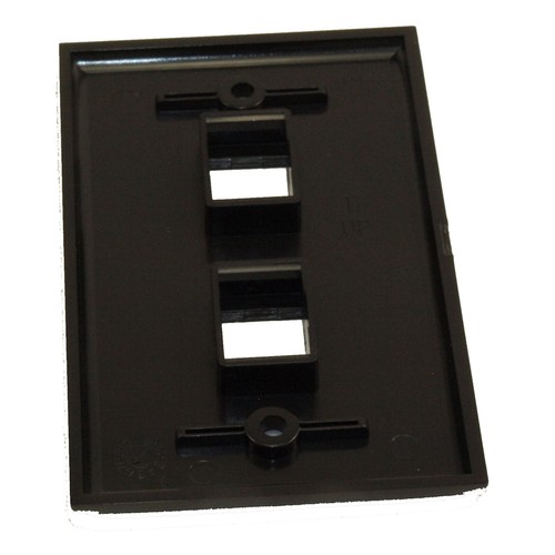 Wallplate: Keystone 2 Hole - Black - Picture 2 of 2
