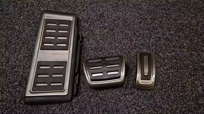 Für Audi VW Skoda Seat 2013-2023 LHD Edelstahl Pedalset Gas Bremse Fußstütze