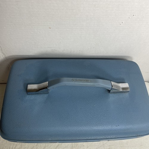 Samsonite Blue Train Travel Case & No Mirror, Tray or Key - Vintage - Picture 2 of 11