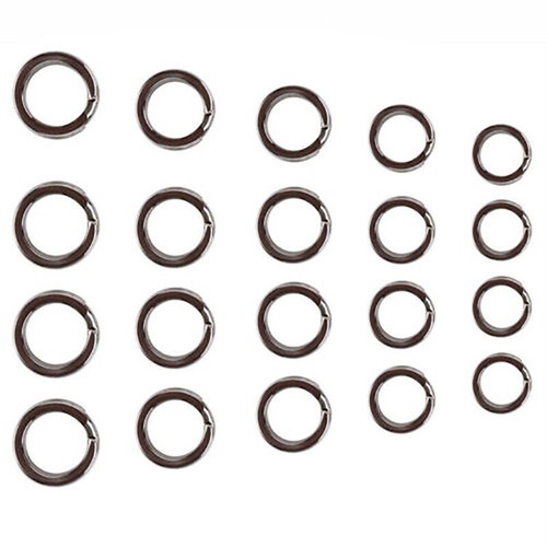 200 piezas #5 - #9 kits de anillos divididos de acero inoxidable señuelos juego de aparejos - Imagen 2 de 9