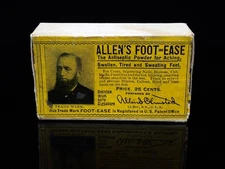 Antique Allens Foot Ease Box 10 Original Packets Inside Early 1900s Medicine