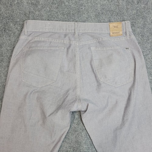 Brax Pants Mens 34 Gray Chuck Straight Leg Modern Fit Minimalist Ukraine - Picture 4 of 11