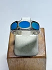 Vintage Sterling Silver Turquoise Inlay Band Ring 3.6g Sz 5