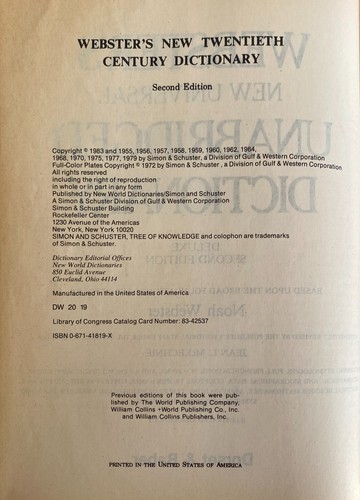 Webster's New Universal Unabridged Dictionary, Illustrated, 1979 2nd Edition - Picture 11 of 12