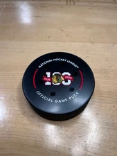 Chicago Blackhawks 100th Anniversary NHL Official Game Puck Tracking Puck