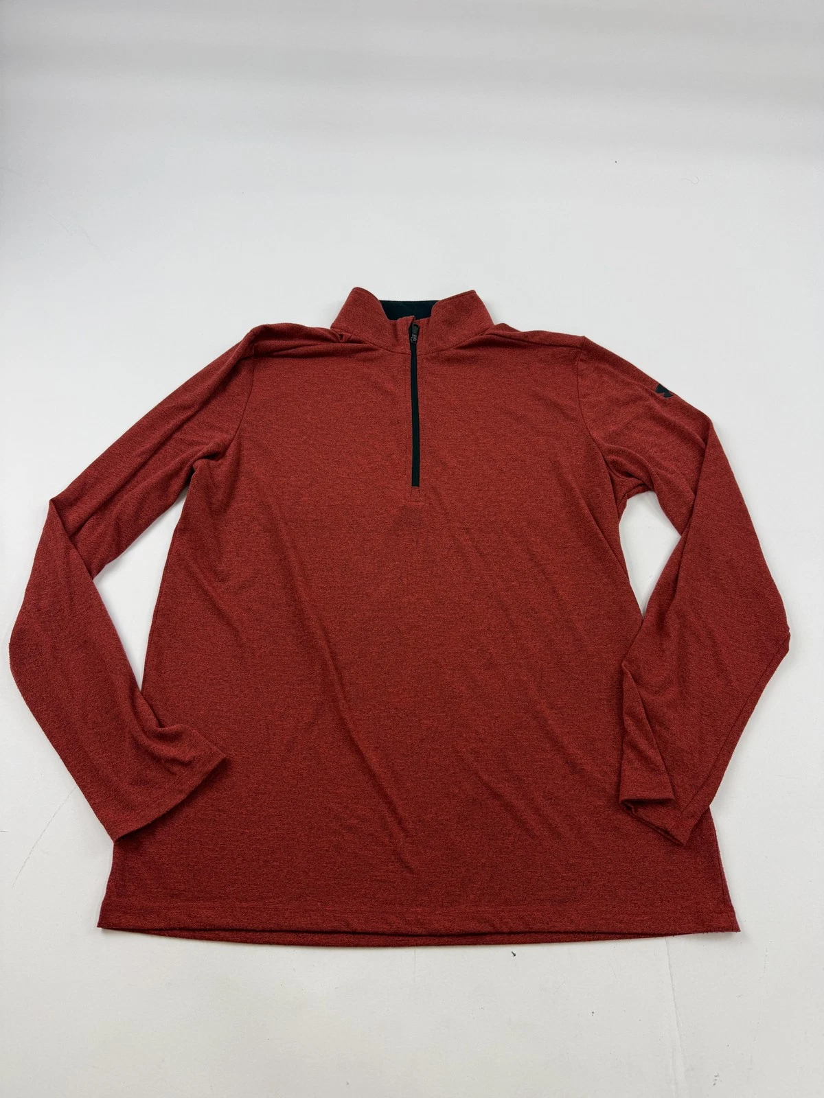 Under Armour Pullover Mens Medium Red Threadborne 1/4 Zip Long Sleeve Top
