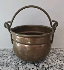 Copper Pot Kettle Cauldron Iron Handle