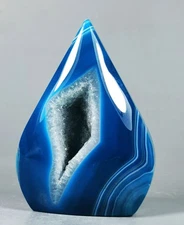 Beautiful Natural Madagascar Banded agate Freeform Standup Crystal Reiki Healing