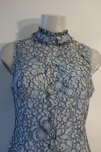 NWT Womens Likely Light Blue Lace Catherine Fit and Flare Mini Dress 8 - Picture 7 of 10