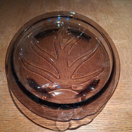 Pyrex~"Tree of Life"~Smokey Amber~Glass Oval Platter/Serving Dish~Excellent Cond - Picture 2 of 10