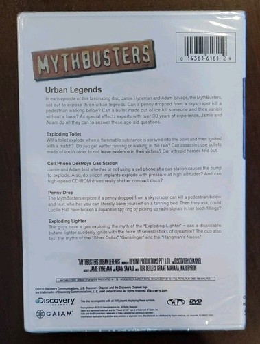Mythbusters: Urban Legends (DVD, 2009 Widescreen) Brand New Sealed - Picture 4 of 7