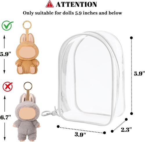 Klare Figur Display Tasche mit / Schlüsselanhänger Etui für Blindbox Tragetasche ohne Puppe - Bild 8 von 38