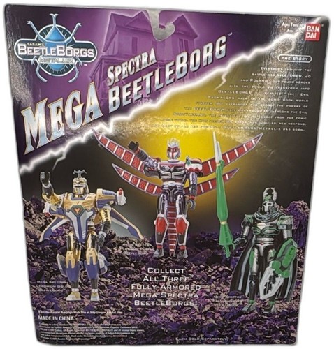 BeetleBorgs Metallix Mega Spectra BeetleBorg cromo oro 1997 Bandai sin usar, en caja - Imagen 2 de 11