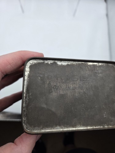 1909 RUSSIAN IMPERIAL ANTIQUE 4" GOLD FLORAL TIN TEA BOX WOLF WISSOTZKY RUSSIA - Picture 12 of 13