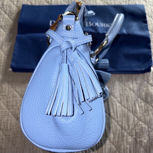 Dooney And Bourke Samba Satchel In Sky Blue Double handle / Crossbody strap NEW - Picture 5 of 11