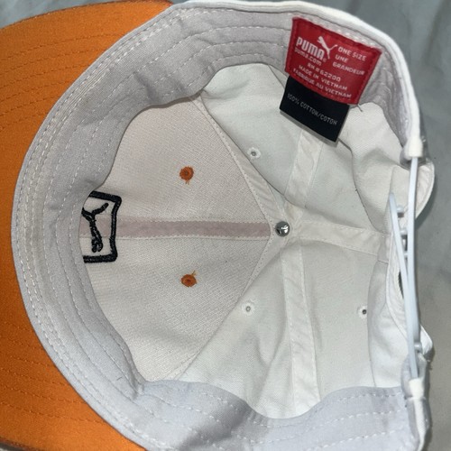 Puma Patch Hat Orange with White Mesh SnapBack Trucker One Size Fits All F1 Race - Picture 22 of 24