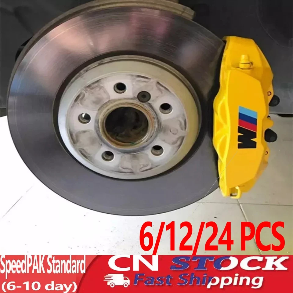 12pcs BMW Heat Resistance Brake Caliper Stickers fit's for BMW M Power silver-- Foto 3 de 4