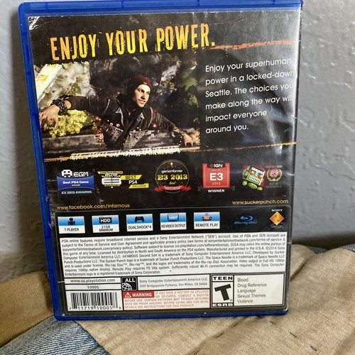 inFAMOUS Second Son PlayStation 4, 2014 PS4 - Picture 5 of 11
