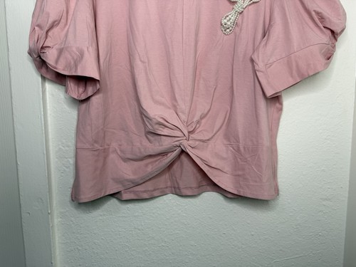 NWT Fashion La Diosa Pink T-Shirt Women Size 3XL Round Neck Short Sleeve - Picture 2 of 11
